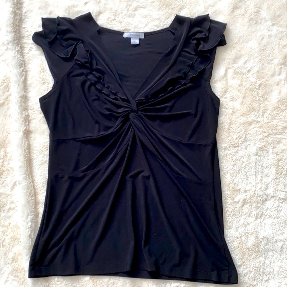 Black v neck blouse